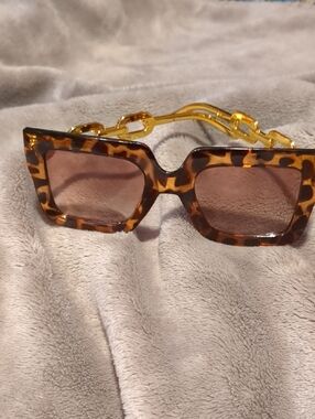 Tortoiseshell Square Frame Sunglasses - Brown
